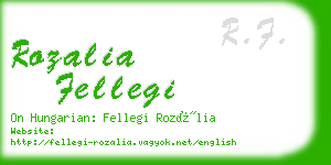 rozalia fellegi business card